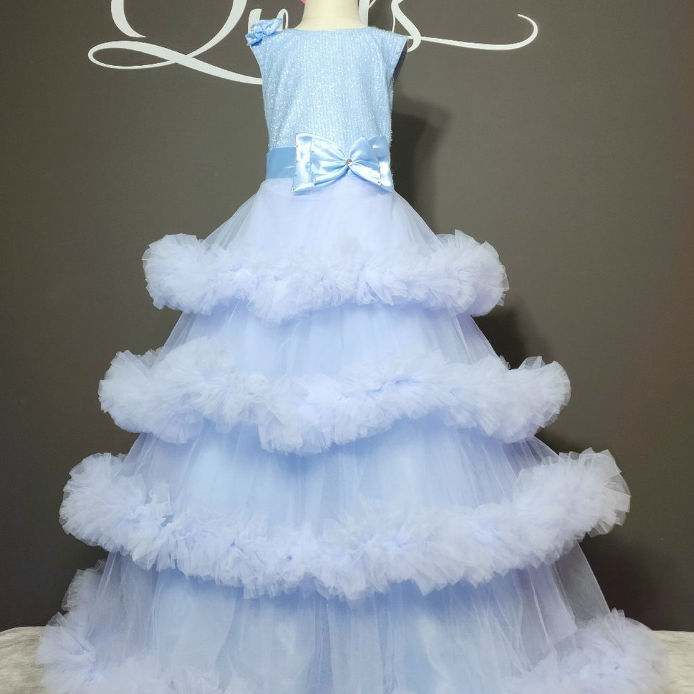 Girls Four Layered Gown